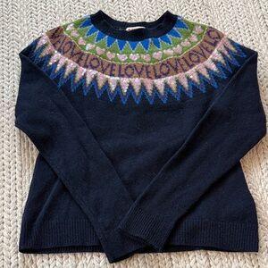 Brooks brothers fair isle love sweater
